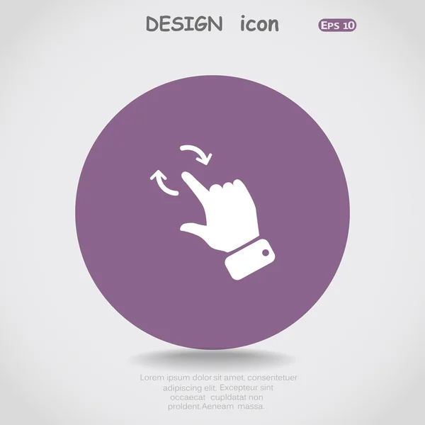 Operación táctil icono web — Vector de stock