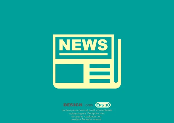 Noticias icono web — Vector de stock