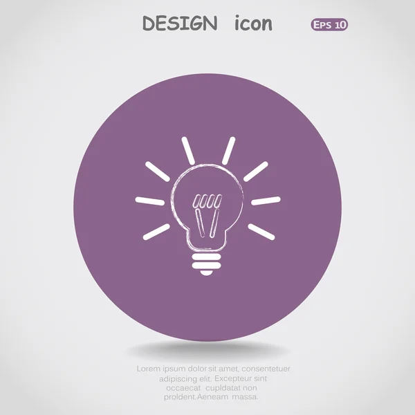 Idei semne luminoase pictograma web — Vector de stoc