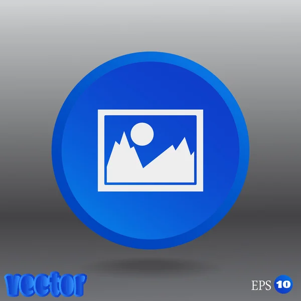 Imagen, icono web . — Vector de stock