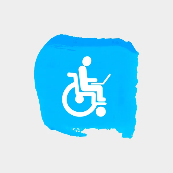 Osób niepełnosprawnych, tkanina ikona. — Wektor stockowy