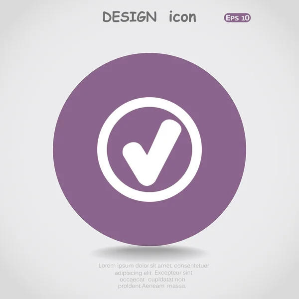 Comprobar icono web — Vector de stock