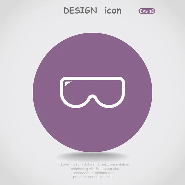 Máscara de buceo icono web — Vector de stock