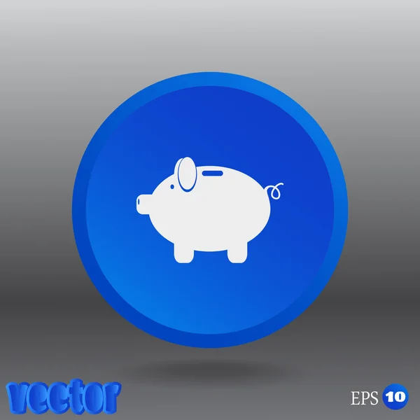 Piggy web icon — Stock Vector