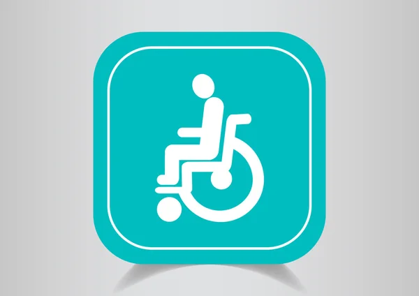 Disabilitato, icona Web . — Vettoriale Stock
