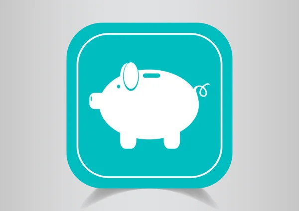 Piggy icono web — Vector de stock