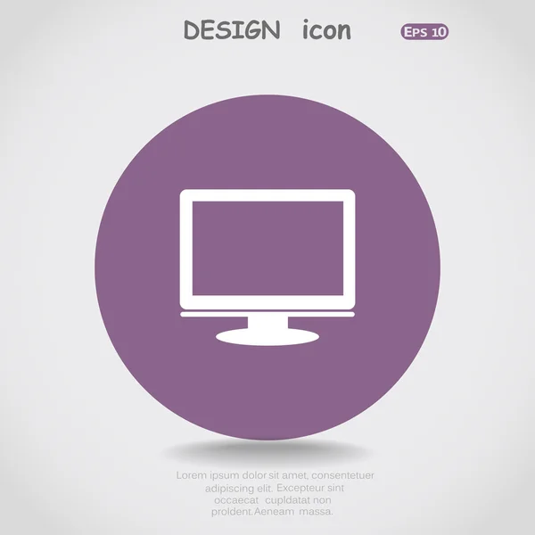 Monitor icono web — Vector de stock