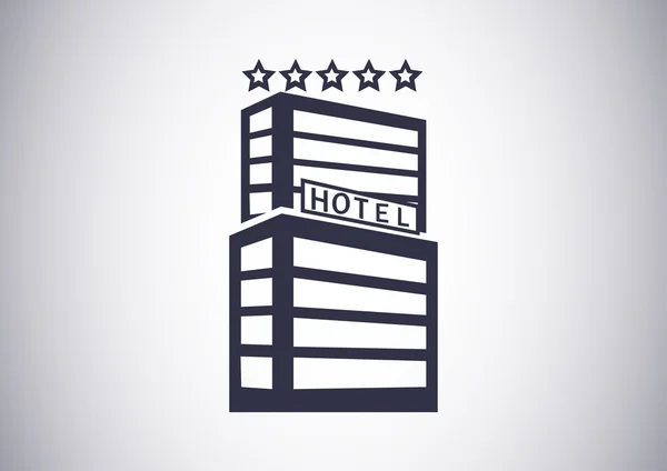 Icono web del hotel — Vector de stock