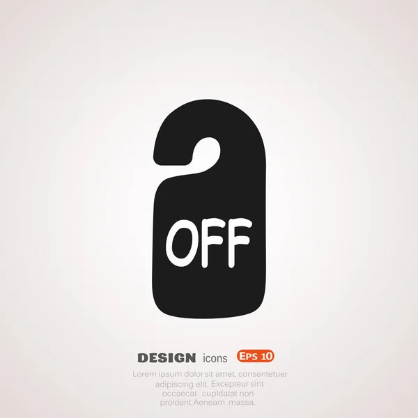 Sign off, Web icon. — Stock Vector