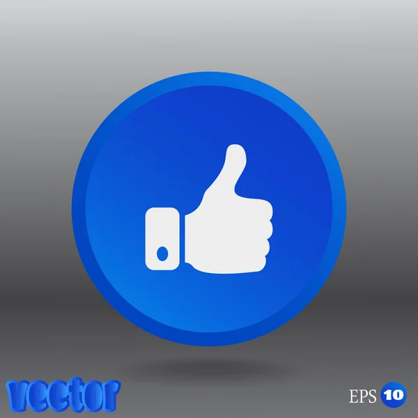 Thumb up web icon — Stock Vector