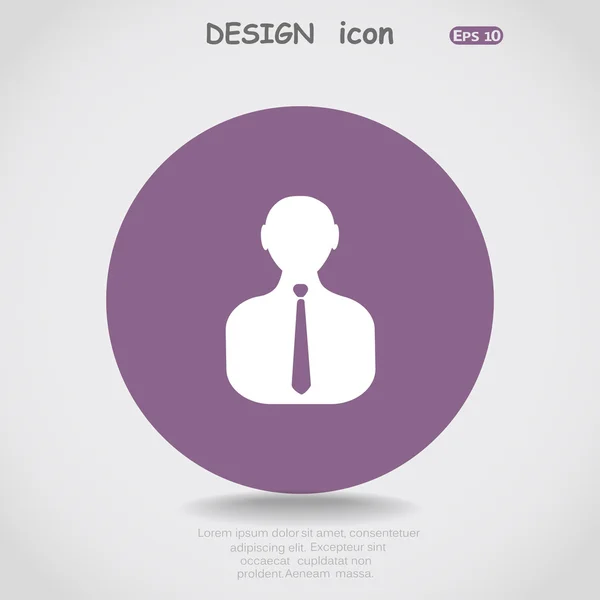Icon person on button — Stock Vector