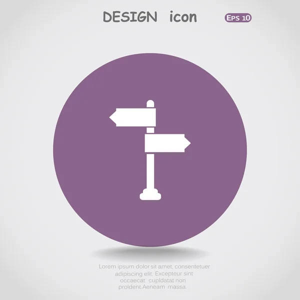道標の web アイコン — ストックベクタ