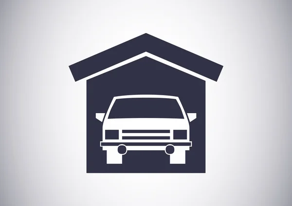 Garagenwagen, Web-Ikone. — Stockvektor