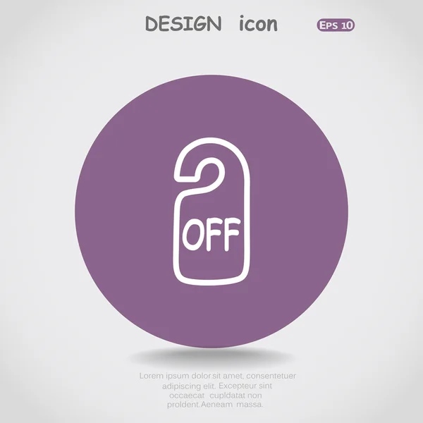 Sign off, Web icon. — Stock Vector