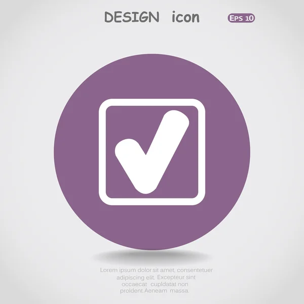Ícone web verificação — Vetor de Stock