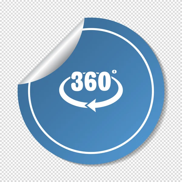 Rotación de 360 grados icono web — Vector de stock