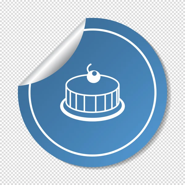 Tarta, icono web . — Vector de stock