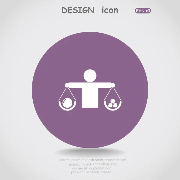 Balance, icono web . — Vector de stock