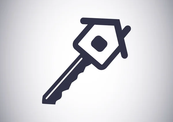 Ícone chave da casa — Vetor de Stock