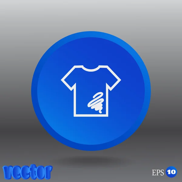 Camisa sucia icono — Vector de stock