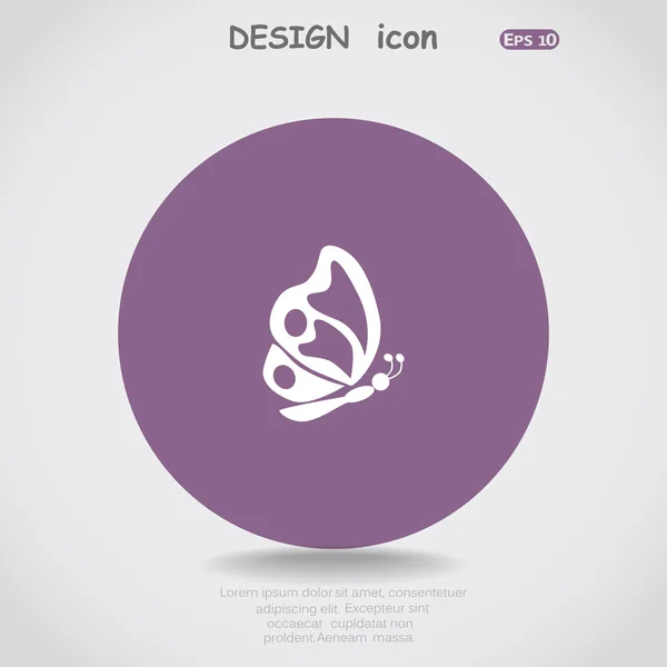 蝶の web アイコン — ストックベクタ