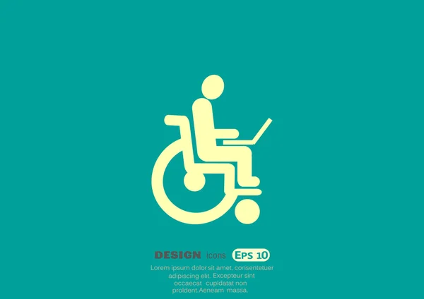 Инвалиды, веб-иконка . — стоковый вектор