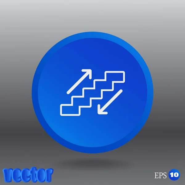 Escalera, icono web . — Vector de stock