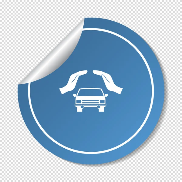 Car in hands icon — Stock Vector