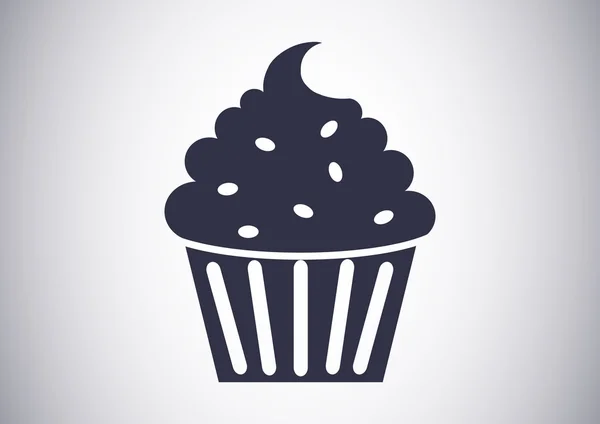 Cupcake icono web — Vector de stock