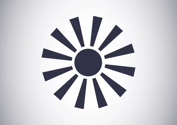 Icona web del sole — Vettoriale Stock