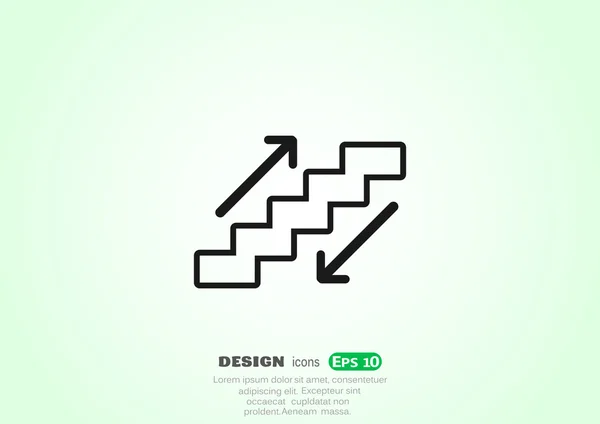 Treppe, Web-Symbol. — Stockvektor