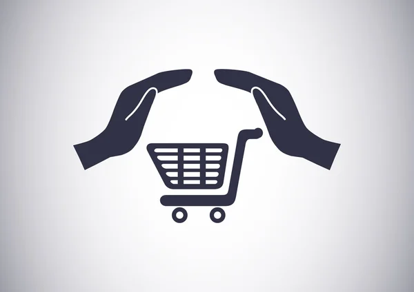 Shopping cart icon — Stock Vector