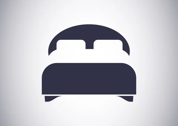 Cama doble icono web — Vector de stock