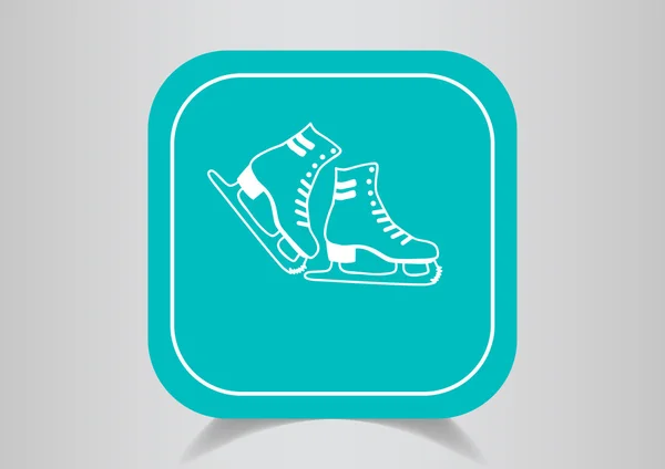 Schaatsen web pictogram — Stockvector