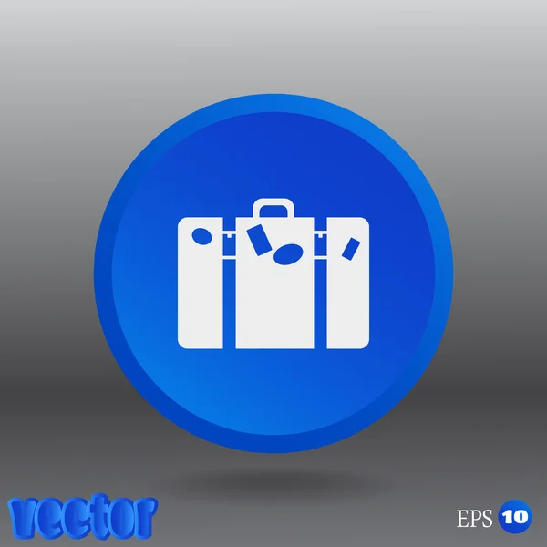 Bag tourist web icon — Stock Vector