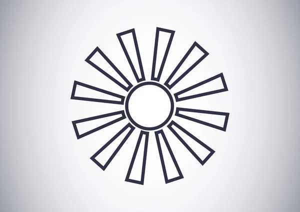 Sonne-Web-Symbol — Stockvektor