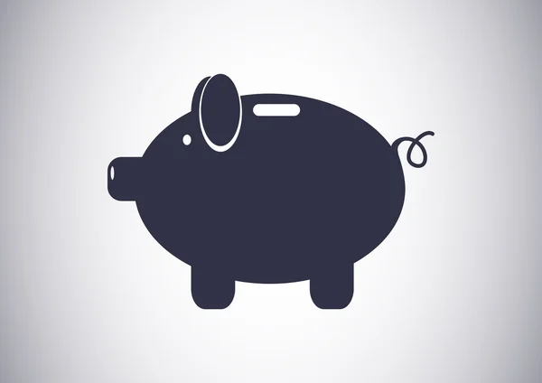 Piggy icono web — Vector de stock