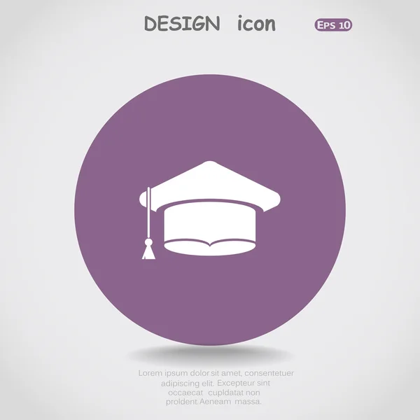 Sombrero de graduación del estudiante — Vector de stock