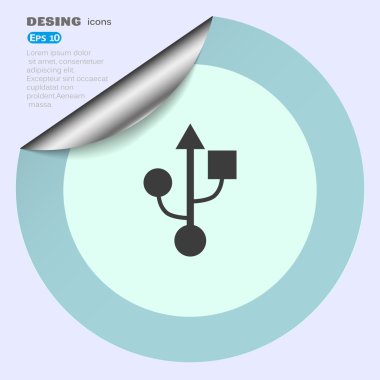 Bağlantı noktası usb, web simgesi.