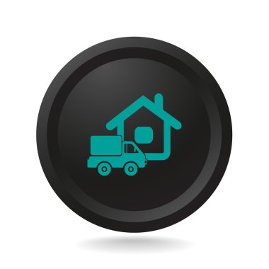 Üstünde siyah düğme simgesi teslim