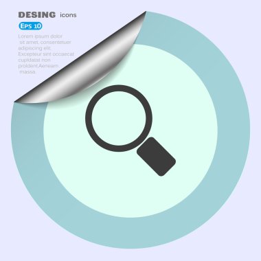 Arama simgesi. Büyüteç.