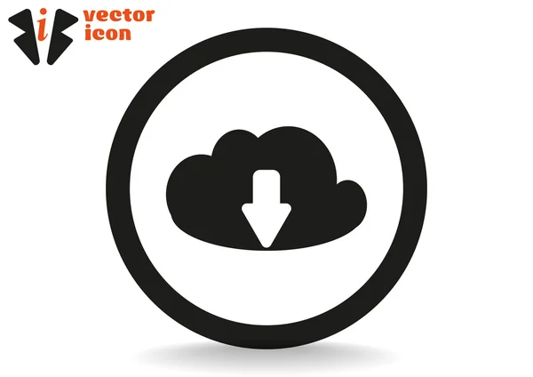 Cloud filhämtning spindelväv ikonen — Stock vektor