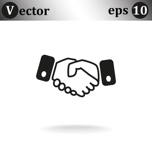 Ícone web handshake — Vetor de Stock