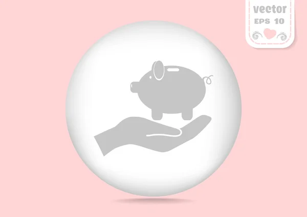 Piggybank web icon — Stock Vector