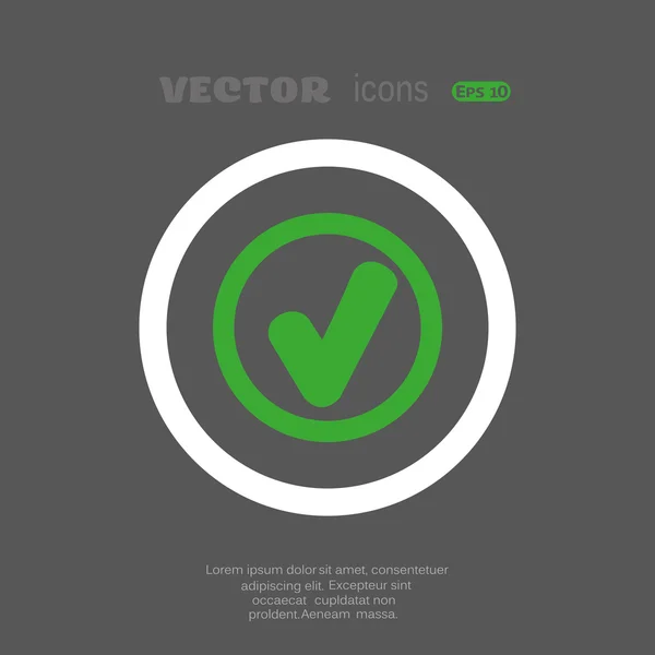 Comprobar icono web — Vector de stock