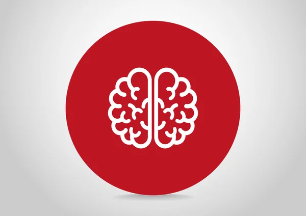 Cervello umano, icona web — Vettoriale Stock