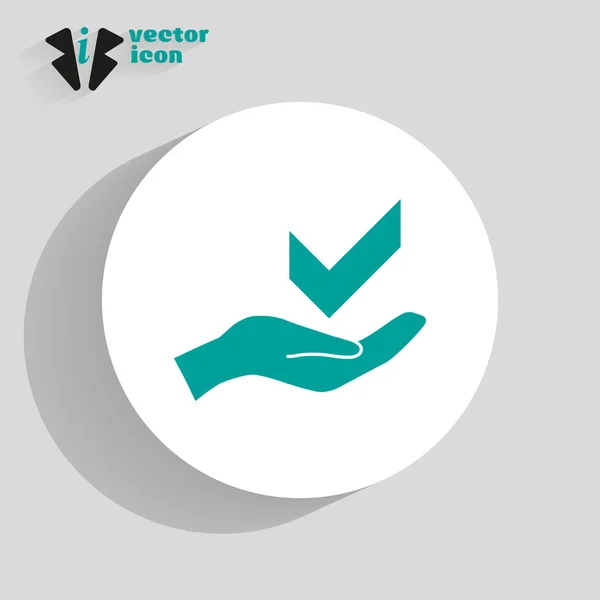 Marca de verificación icono web — Vector de stock