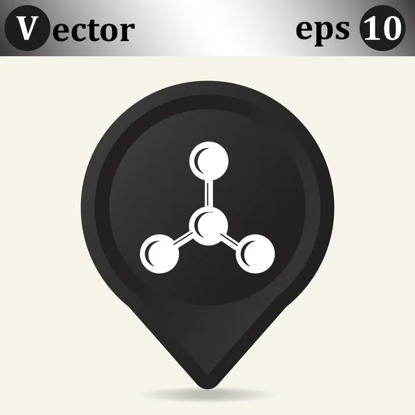 Ikona molekulární složené webové — Stockový vektor