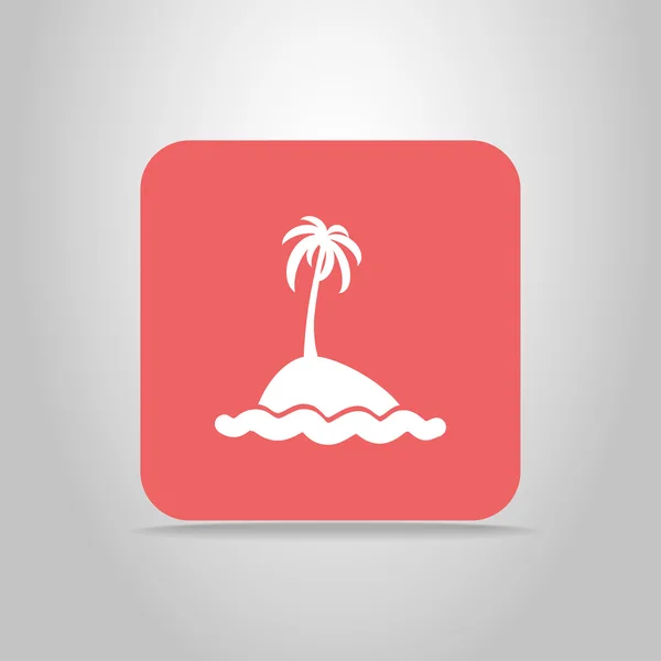 Icône web exotique île — Image vectorielle