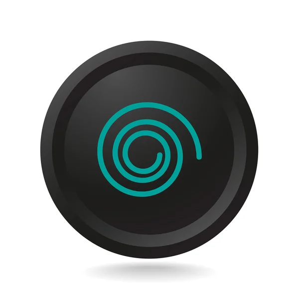 Whirpool ícone no botão preto —  Vetores de Stock